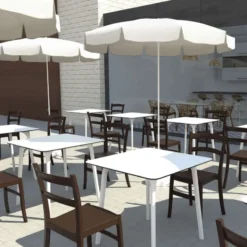 Maya Table carrée en stratifié><noscript><img width=