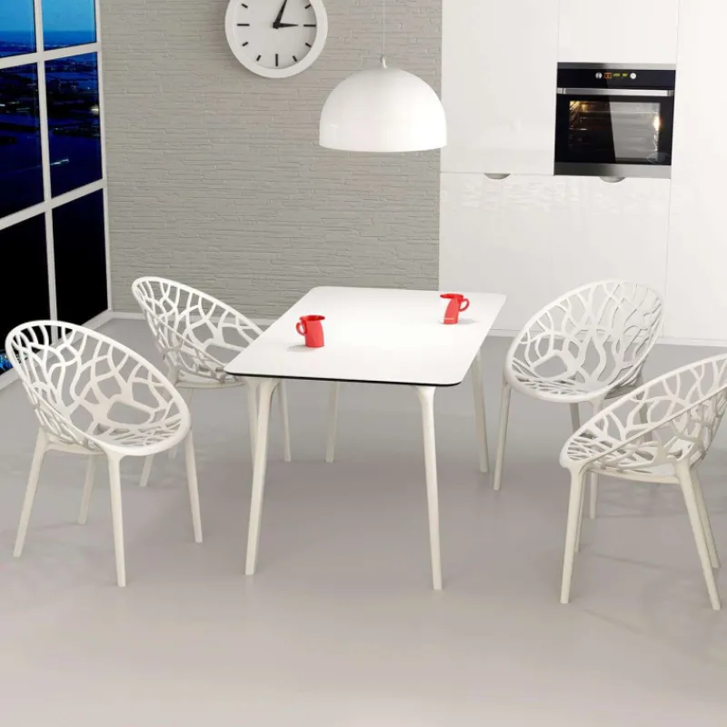 Maya Table de cuisine rectangulaire en stratifié> Table De Cuisine