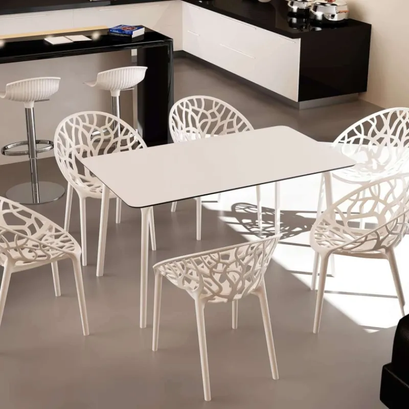 Maya Table de cuisine rectangulaire en stratifié> Table De Cuisine