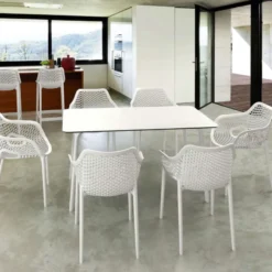 Maya Table de cuisine rectangulaire en stratifié><noscript><img width=
