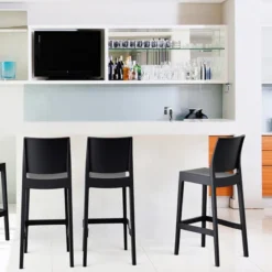 Maya Tabouret de bar empilable en polypropylène><noscript><img width=