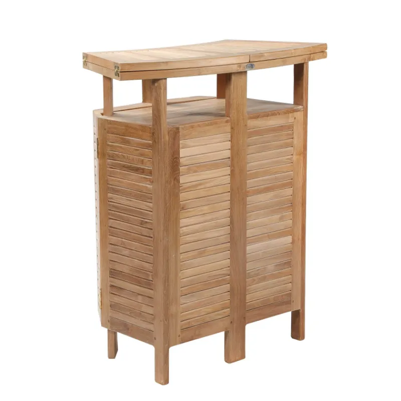 Medicis MenhirBar de jardin avec rangement pliable en teck massif> Table De Jardin