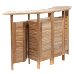 Medicis MenhirBar de jardin avec rangement pliable en teck massif><noscript><img width=