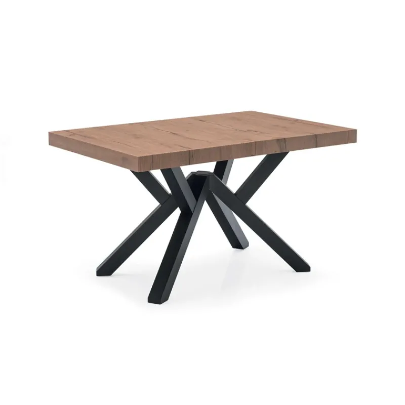 Mikado Connubia© Table extensible design en mélaminé avec pieds en bois> Table De Salle à Manger