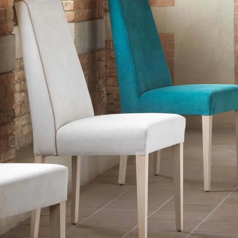 Lujosa Mila Chaise contemporaine en tissu avec assise rembourrée> Chaise De Salle à Manger|Chaise Salon