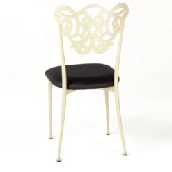 Jayso Milos Chaise provençale en métal assise synthétique rembourrée><noscript><img width=