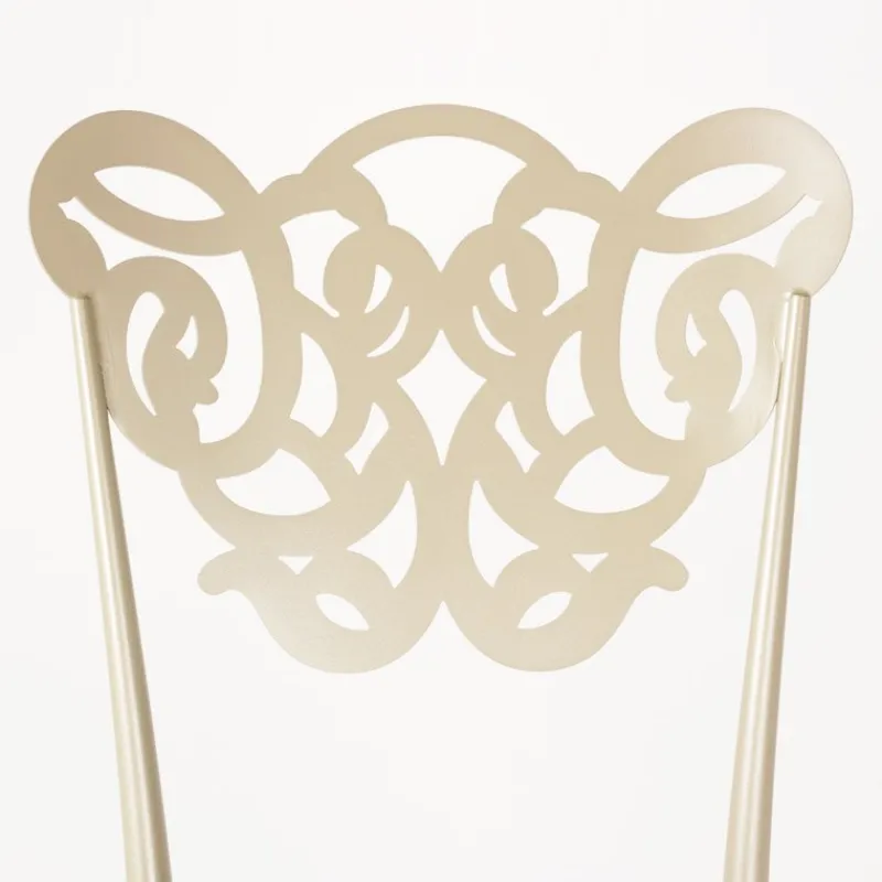 Jayso Milos Chaise provençale en métal assise synthétique rembourrée> Chaise De Cuisine|Chaise De Salle à Manger
