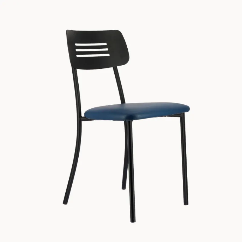 Perfecta Miro 2 Chaise de cuisine en simili rembourrée avec pieds et dossier strié en métal> Chaise De Cuisine