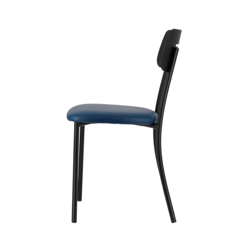 Perfecta Miro 2 Chaise de cuisine en simili rembourrée avec pieds et dossier strié en métal> Chaise De Cuisine