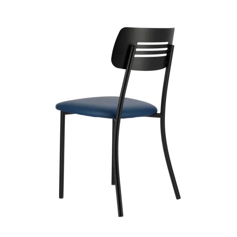 Perfecta Miro 2 Chaise de cuisine en simili rembourrée avec pieds et dossier strié en métal> Chaise De Cuisine