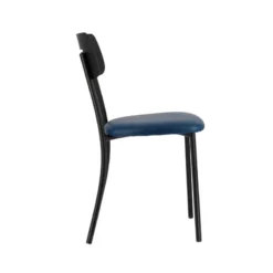 Perfecta Miro 2 Chaise de cuisine en simili rembourrée avec pieds et dossier strié en métal><noscript><img width=