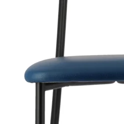 Perfecta Miro 2 Chaise de cuisine en simili rembourrée avec pieds et dossier strié en métal><noscript><img width=