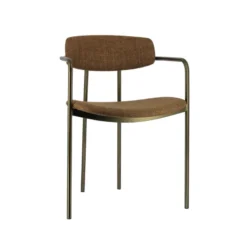 Perfecta Mirror Chaise moderne en tissu avec accoudoirs et pieds en métal><noscript><img width=