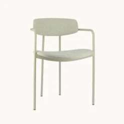 Perfecta Mirror Chaise moderne en tissu avec accoudoirs et pieds en métal><noscript><img width=