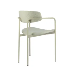 Perfecta Mirror Chaise moderne en tissu avec accoudoirs et pieds en métal><noscript><img width=
