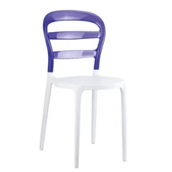 Miss Bibi Chaise moderne en polycarbonate transparent et polypropylène><noscript><img width=