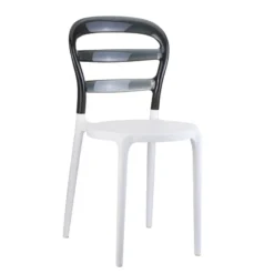 Miss Bibi Chaise moderne en polycarbonate transparent et polypropylène><noscript><img width=