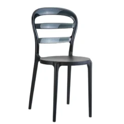 Miss Bibi Chaise moderne en polycarbonate transparent et polypropylène><noscript><img width=