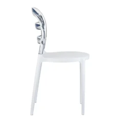 Miss Bibi Chaise moderne en polycarbonate transparent et polypropylène><noscript><img width=