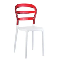 Miss Bibi Chaise moderne en polycarbonate transparent et polypropylène><noscript><img width=