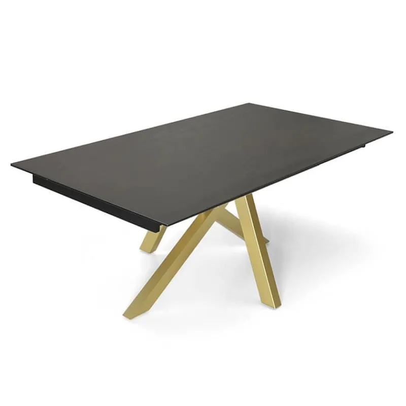 Pure design Moon Table design extensible en Dekton avec pied central> Table De Salle à Manger