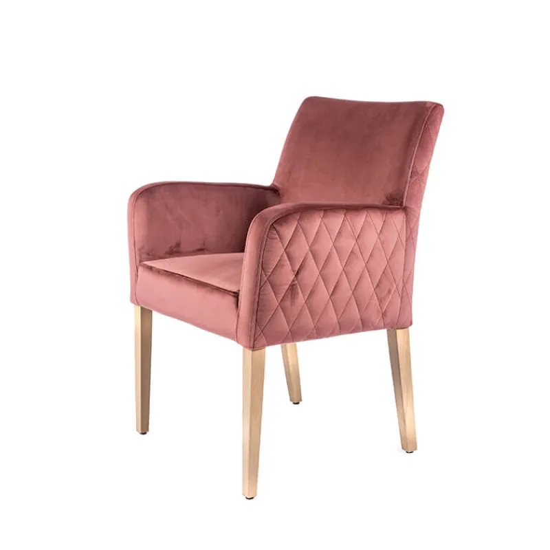 Sessio Moritz diamant Fauteuil cocooning matelassé dans le dos et revêtement en tissu> Chaise De Salle à Manger|Chaise Salon