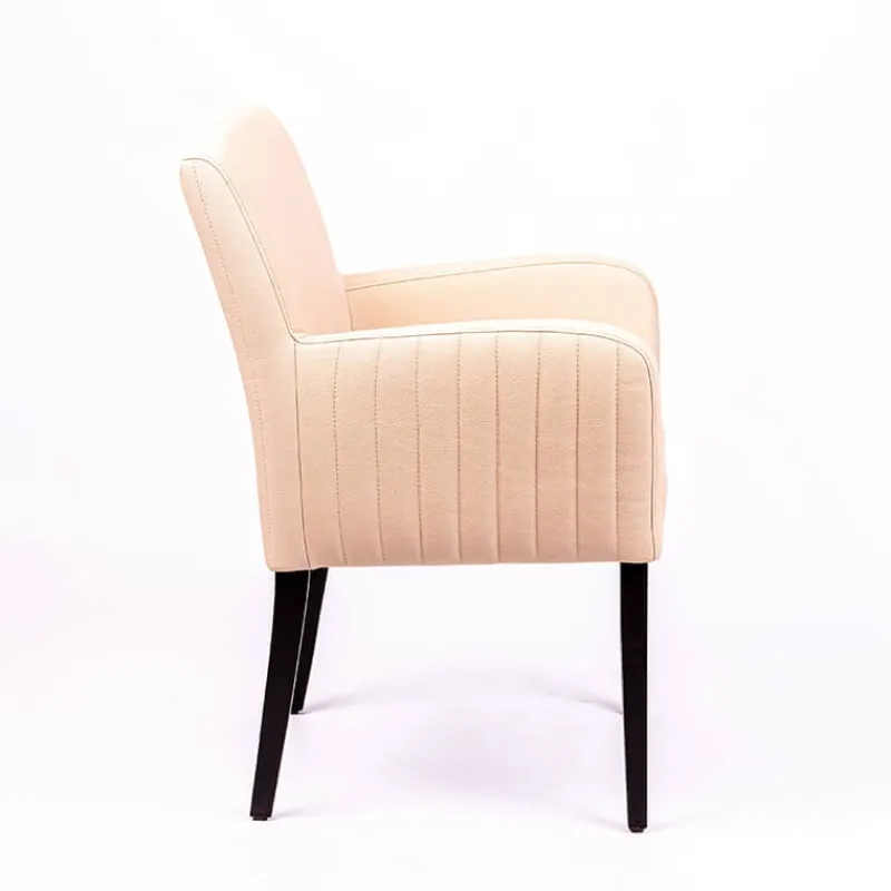 Sessio Moritz line Fauteuil de salon confortable avec dos matelassé et pieds en bois> Chaise De Cuisine|Chaise De Salle à Manger