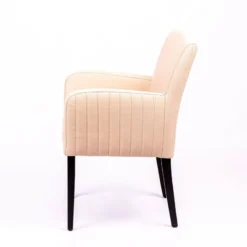 Sessio Moritz line Fauteuil de salon confortable avec dos matelassé et pieds en bois><noscript><img width=