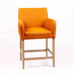 Sessio Moritz line Tabouret snack avec accoudoirs et dos matelassé pieds en bois><noscript><img width=