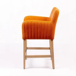 Sessio Moritz line Tabouret snack avec accoudoirs et dos matelassé pieds en bois><noscript><img width=