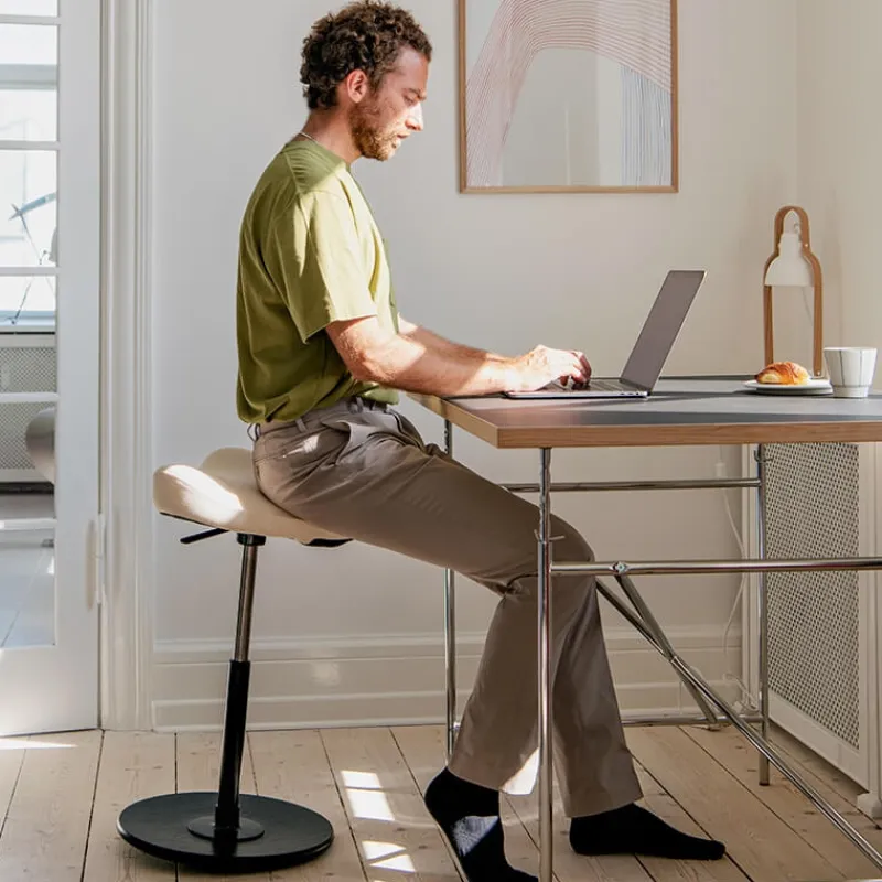 Varier Move ® Tabouret ergonomique réglable en tissu> Tabouret Snack (assise +/- 65 Cm)|Tabouret De Bar (assise +/- 80 Cm)