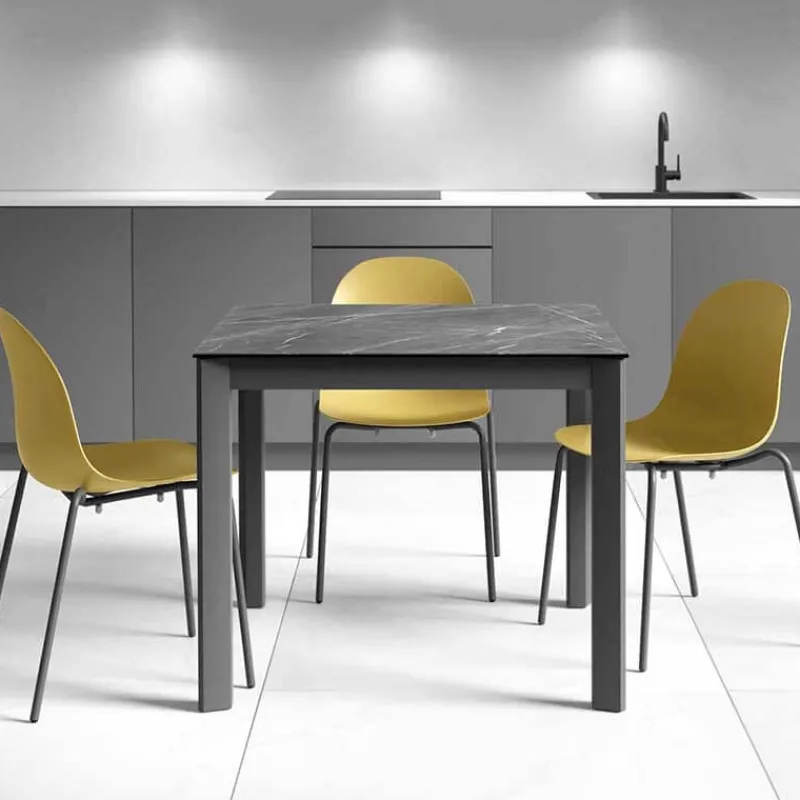 Cancio Multiplus Table sur mesure en céramique avec pieds en métal> Table De Cuisine|Table De Salle à Manger