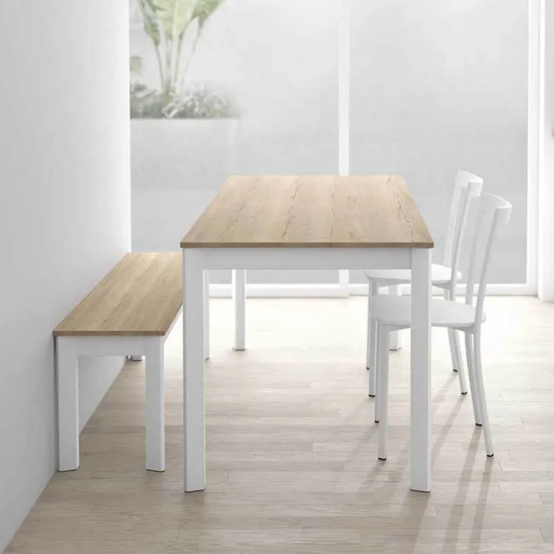 Cancio Multiplus Table sur mesure en stratifié pieds en métal> Table De Cuisine