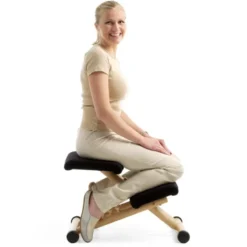 Varier Multi ® Siège de bureau ergonomique en tissu et bois><noscript><img width=