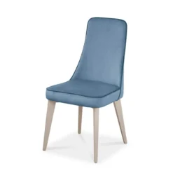 Europea Nadine Chaise de salle à manger en tissu et pieds en bois fabriquée en Italie><noscript><img width=