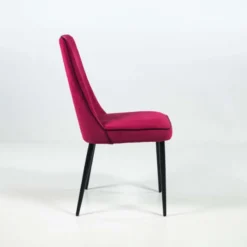 Europea Nadine Chaise de salle à manger italienne en tissu et pieds en métal><noscript><img width=