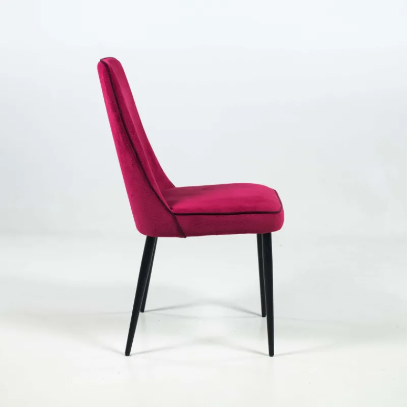 Europea Nadine Chaise de salle à manger italienne en tissu et pieds en métal> Chaise De Salle à Manger