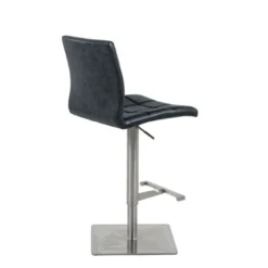 NantesTabouret ajustable en hauteur coque matelassée et structure en acier brossé><noscript><img width=