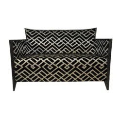Paget Nathan Canapé art déco 2 personnes en tissu fabriqué en France><noscript><img width=