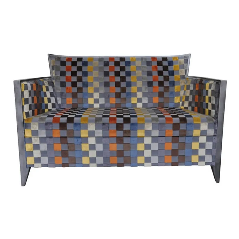 Paget Nathan Canapé art déco 2 personnes en tissu fabriqué en France> Fauteuil De Salon