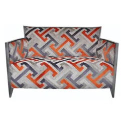 Paget Nathan Canapé art déco 2 personnes en tissu fabriqué en France><noscript><img width=