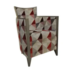 Paget Nathan Fauteuil art déco fabriqué en France en tissu et bois massif><noscript><img width=