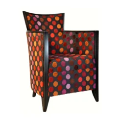Paget Nathan Fauteuil art déco fabriqué en France en tissu et bois massif><noscript><img width=