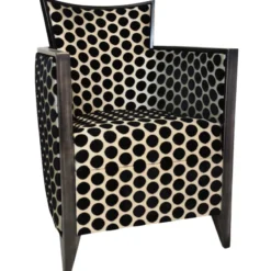 Paget Nathan Fauteuil art déco fabriqué en France en tissu et bois massif><noscript><img width=