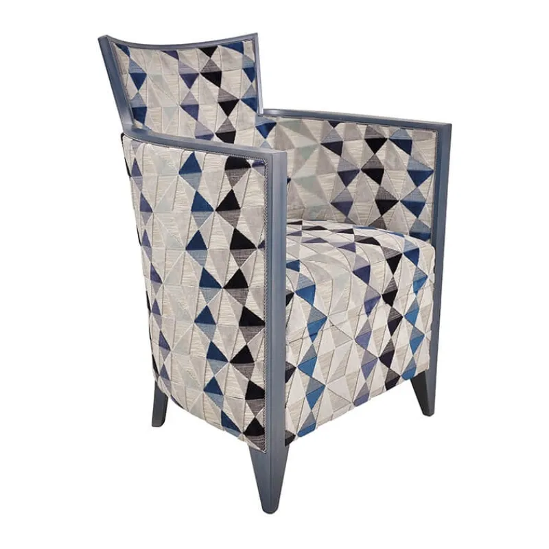 Paget Nathan Fauteuil art déco fabriqué en France en tissu et bois massif> Fauteuil De Salon