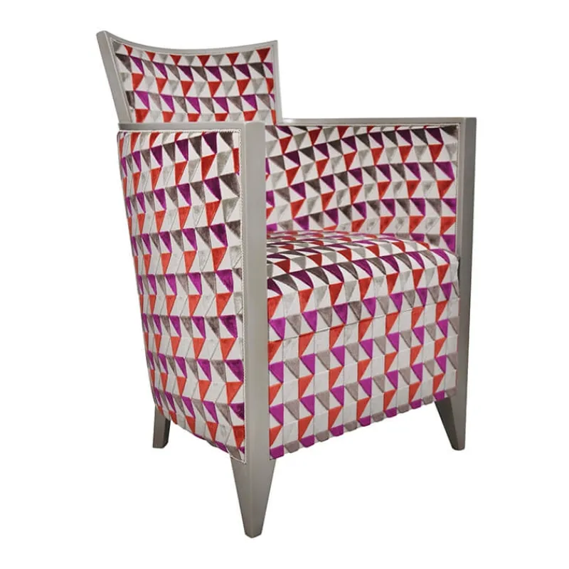 Paget Nathan Fauteuil art déco fabriqué en France en tissu et bois massif> Fauteuil De Salon