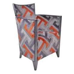 Paget Nathan Fauteuil art déco fabriqué en France en tissu et bois massif><noscript><img width=