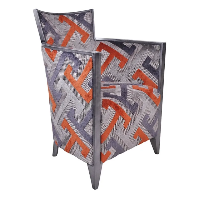 Paget Nathan Fauteuil art déco fabriqué en France en tissu et bois massif> Fauteuil De Salon