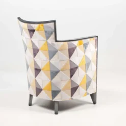 Paget Nathan Fauteuil art déco fabriqué en France en tissu et bois massif><noscript><img width=