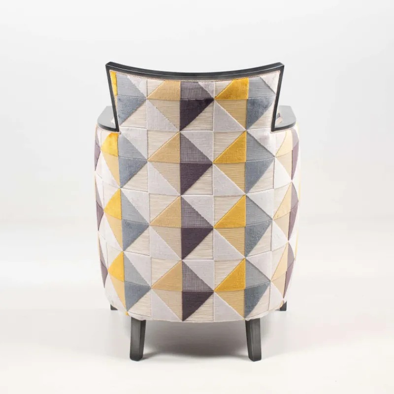 Paget Nathan Fauteuil art déco fabriqué en France en tissu et bois massif> Fauteuil De Salon